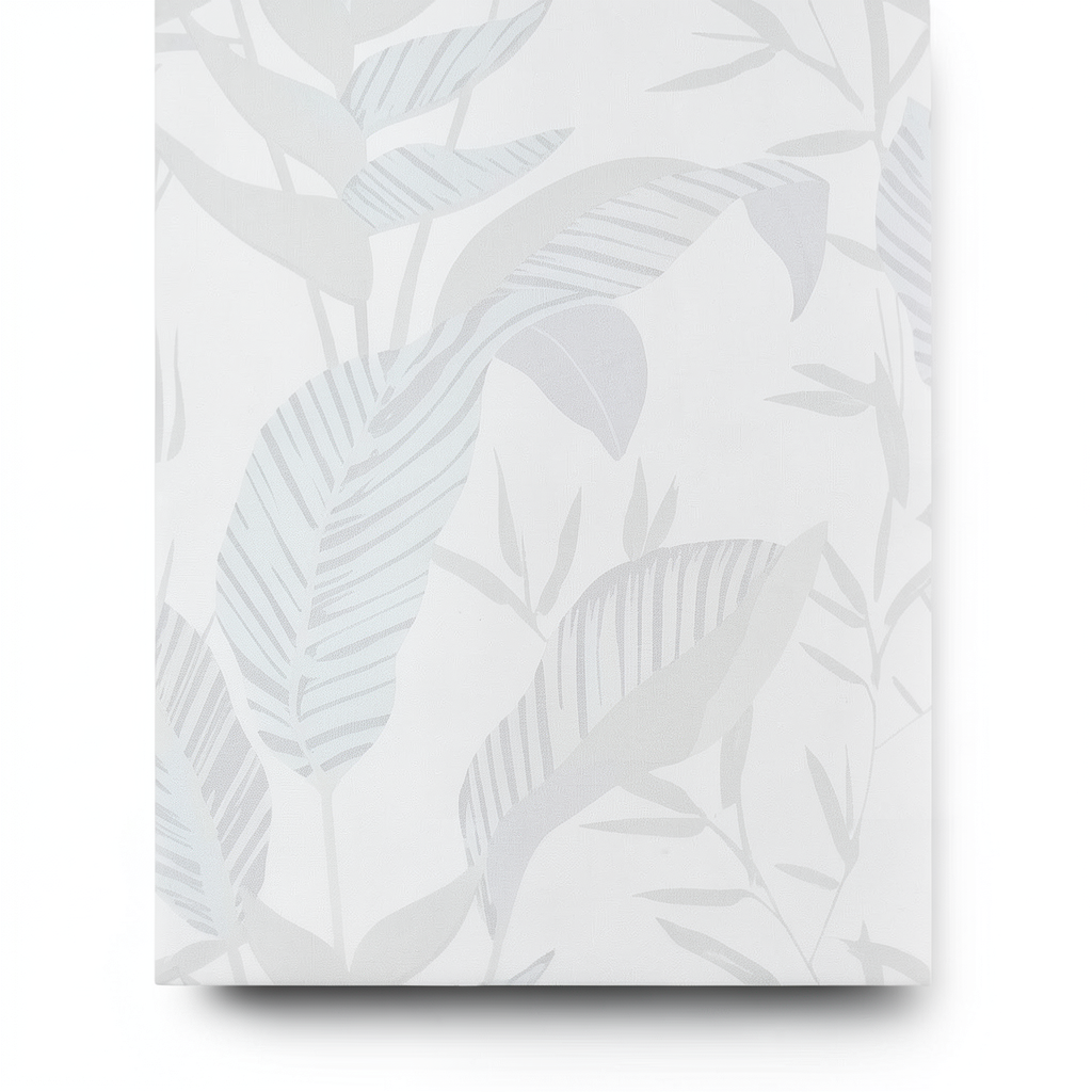 German Wall Covering Leaf-Patterned Design 10×0.53 m Light Grey