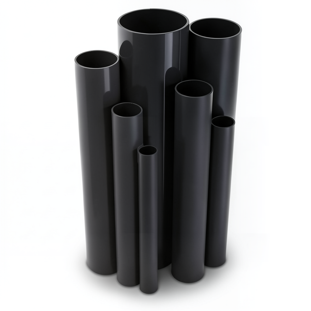مواسير UPVC ضغط 6 بار قطر خارجي 63 مم سمك 1.9 مم لون أسود
