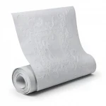 Patterned wallpaper, length 10 m, width 0.70 m, pale gray color, model 13059