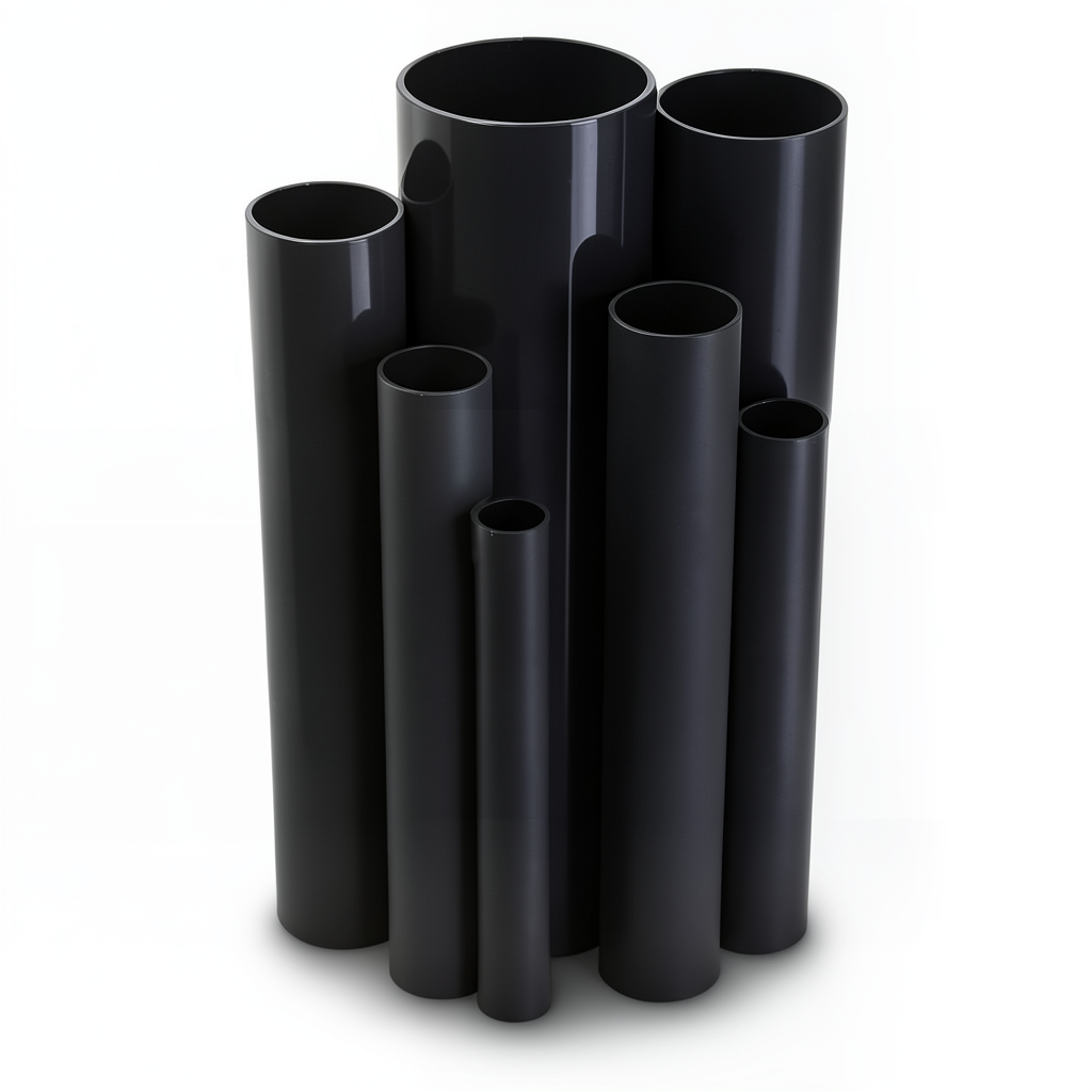 مواسير UPVC ضغط 16 بار قطر خارجي 25 مم سمك 1.9 مم لون أسود