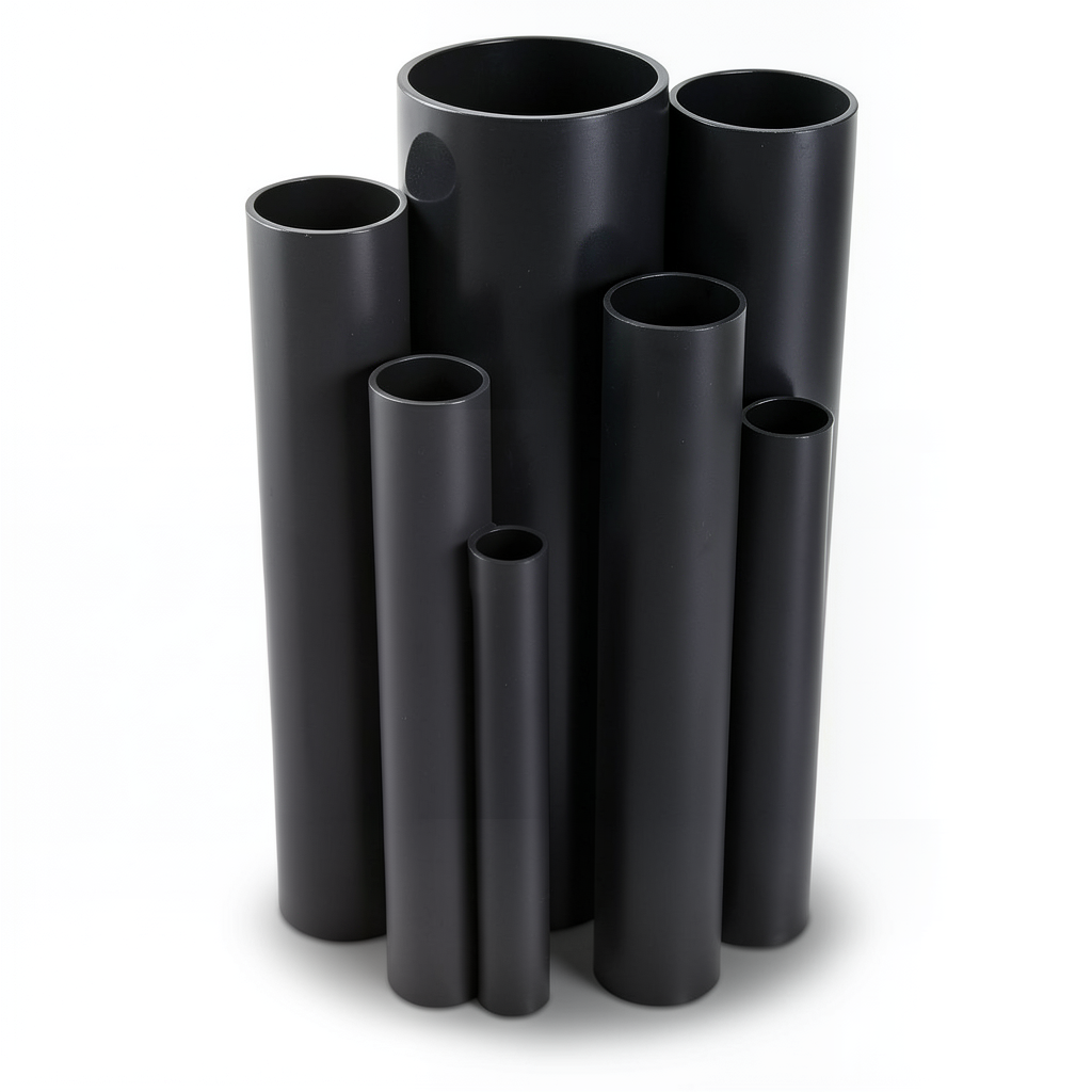 مواسير UPVC ضغط اسمي 16 بار قطر خارجي 32 مم سمك 2.4 مم لون أسود