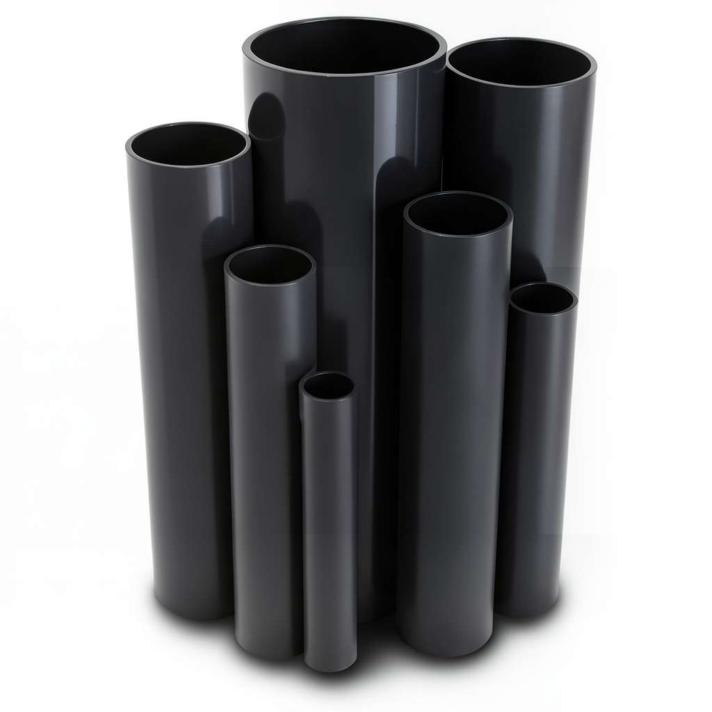 مواسير UPVC ضغط 16 بار قطر خارجي 40 مم سمك 3 مم لون أسود