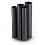 HDPE Pipes Outside Diameter 160 mm Thickness 4.9 mm Black