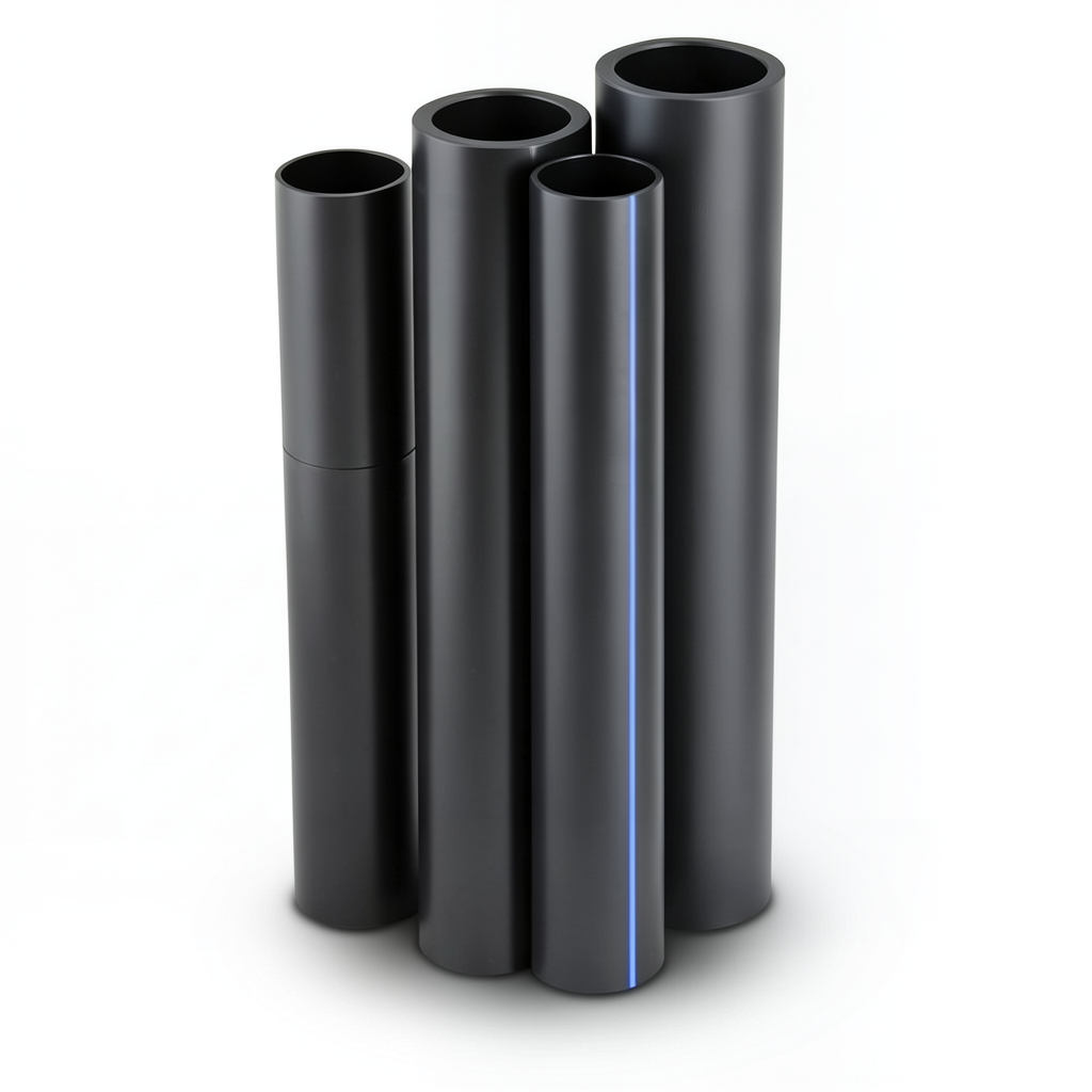 HDPE Pipes Outside Diameter 160 mm Thickness 4.9 mm Black