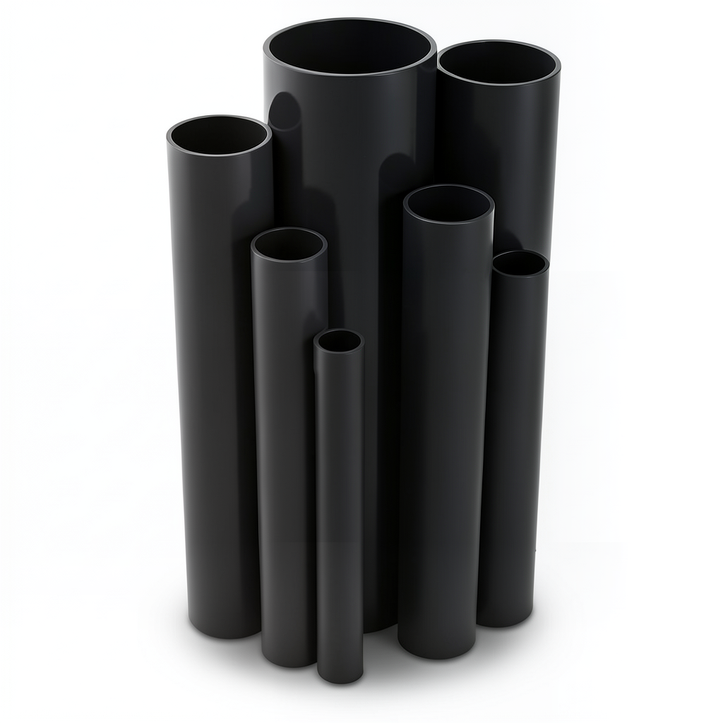 مواسير UPVC ضغط 16 بار قطر خارجي 63 مم سمك 4.7 مم لون أسود