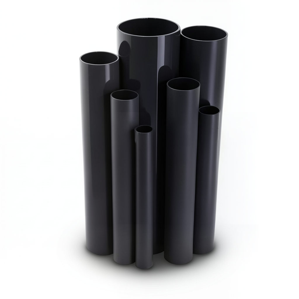 مواسير UPVC ضغط 6 بار قطر خارجي 63 مم سمك 1.9 مم لون أسود