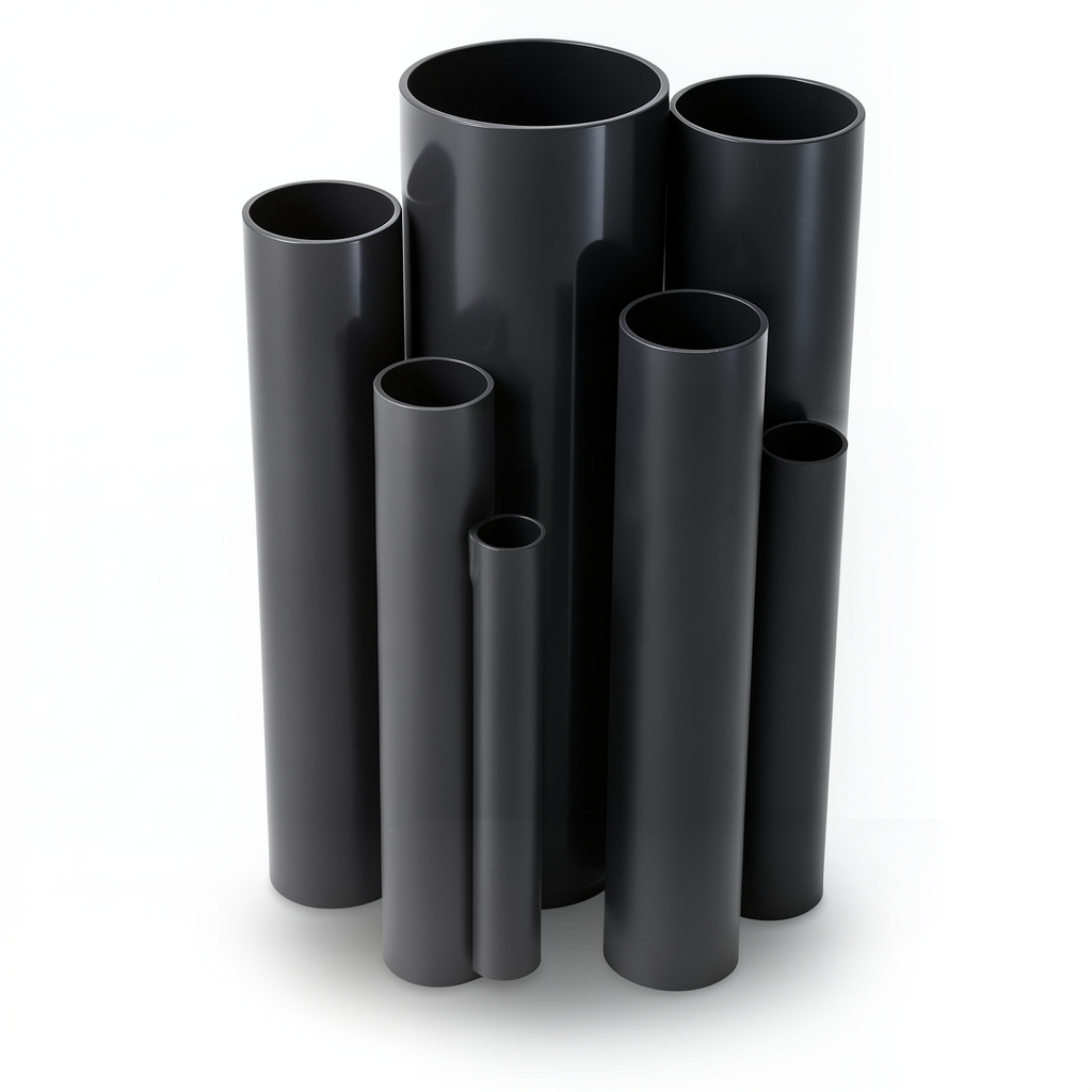 مواسير UPVC ضغط 10 بار قطر خارجي 25 مم سمك 1.5 مم لون أسود