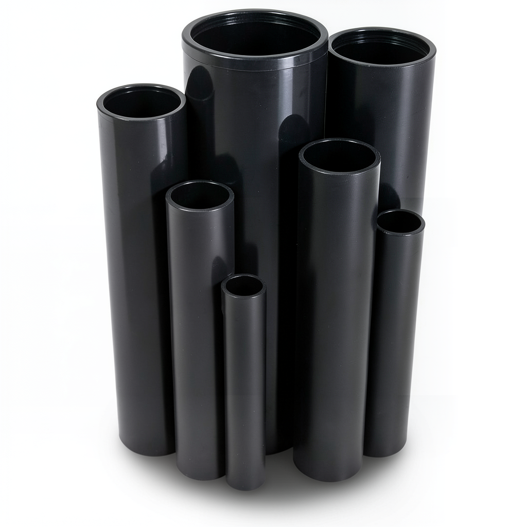 مواسير UPVC ضغط اسمي 16 بار قطر خارجي 16 مم سمك 1.2 مم لون أسود