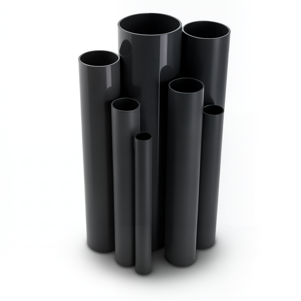 مواسير UPVC ضغط اسمي 16 بار قطر خارجي 32 مم سمك 2.4 مم لون أسود
