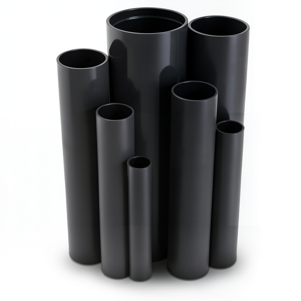 مواسير UPVC ضغط 16 بار قطر خارجي 63 مم سمك 4.7 مم لون أسود