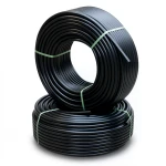 أنابيب HDPE ضغط 12.2 كجم قوة / سم² مقاس 3 إنش سمك 9.7 مم لون أسود