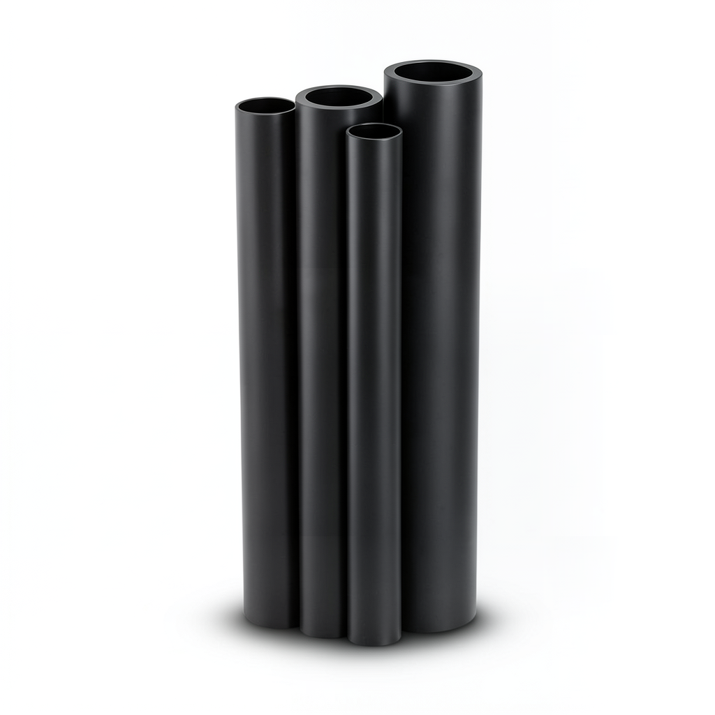 مواسير HDPE قطر خارجي 250 مم سمك 7.7 مم لون أسود