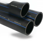 أنابيب HDPE السعودي PE 80 ضغط 8 بار قطر خارجي 355 مم سمك 21.1 مم لون اسود