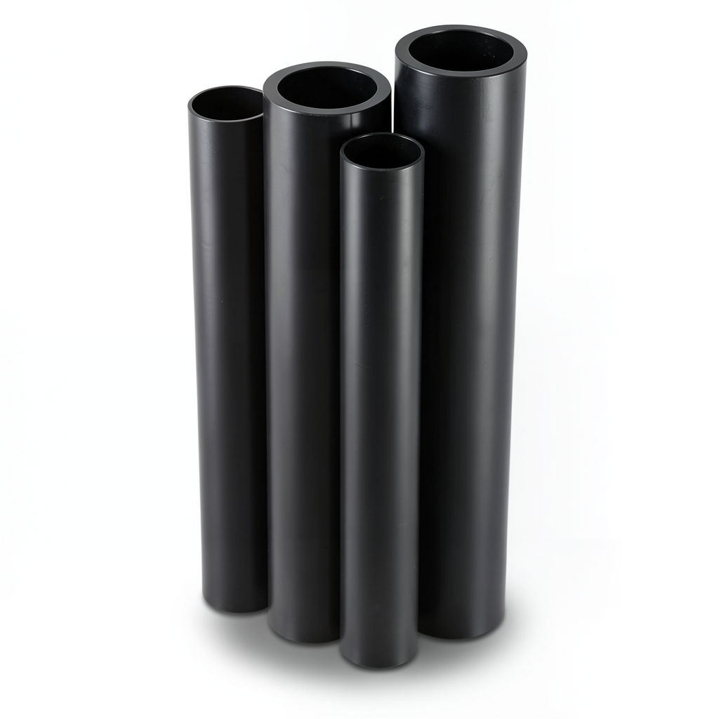 HDPE Pipes Outside Diameter 160 mm Thickness 6.2 mm Black