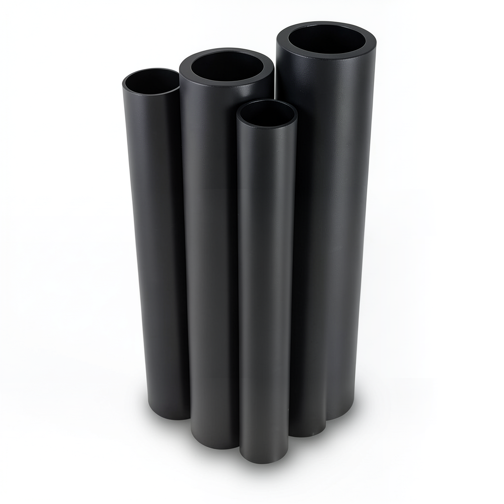HDPE Pipes Outside Diameter 250 mm Thickness 9.6 mm Black