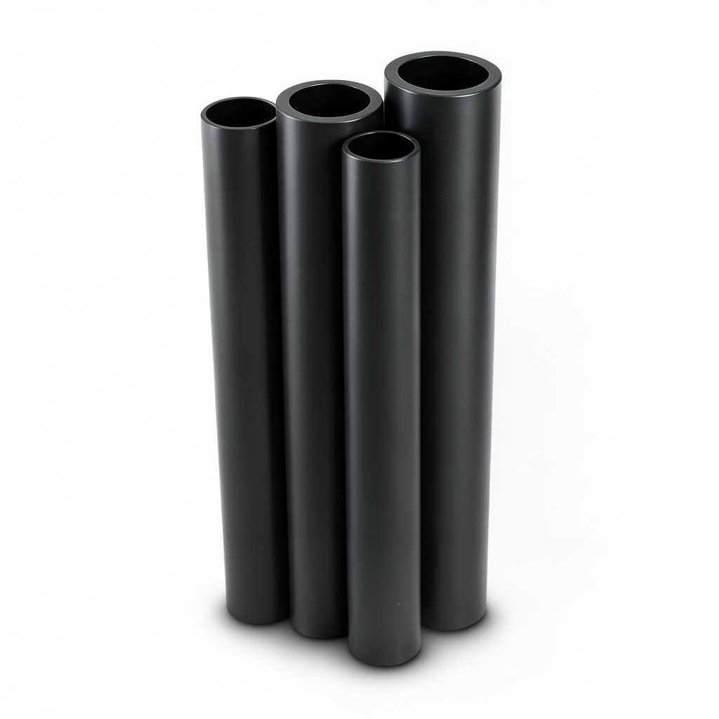 أنابيب HDPE الراجحي قطر خارجي 125 مم سمك 4.9 مم لون أسود