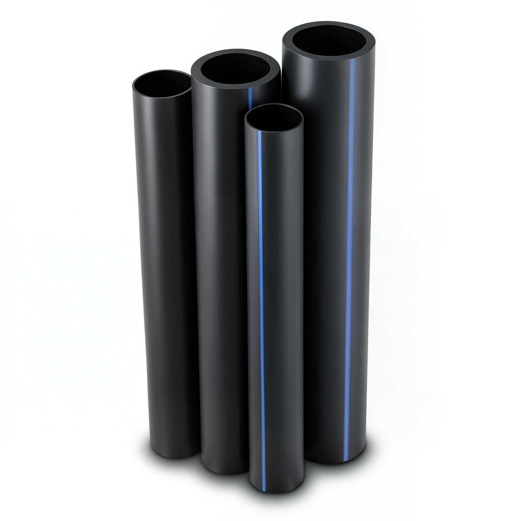 مواسير HDPE قطر خارجي 200 مم سمك 7.7 مم لون أسود