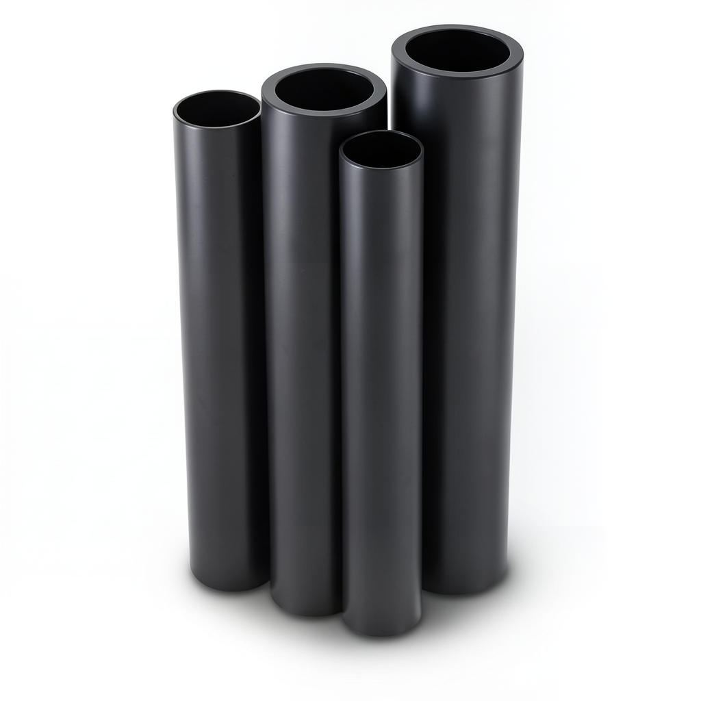 مواسير HDPE قطر خارجي 250 مم سمك 9.6 مم لون أسود