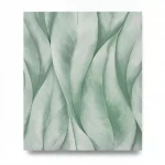 German wavy wallpaper, size 10 m x 0.53 m, green color, model 10148-07