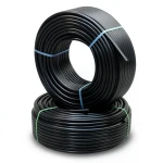 أنابيب HDPE PE 80 ضغط 4 بار قطر 125 مم سمك 3.9 مم لون أسود