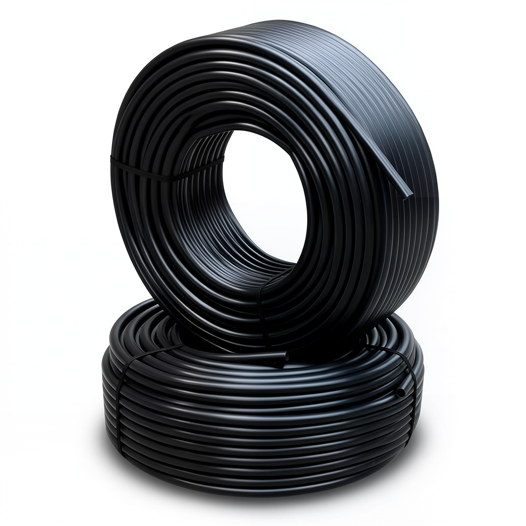 أنابيب HDPE PE 80 ضغط 4 بار قطر 125 مم سمك 3.9 مم لون أسود