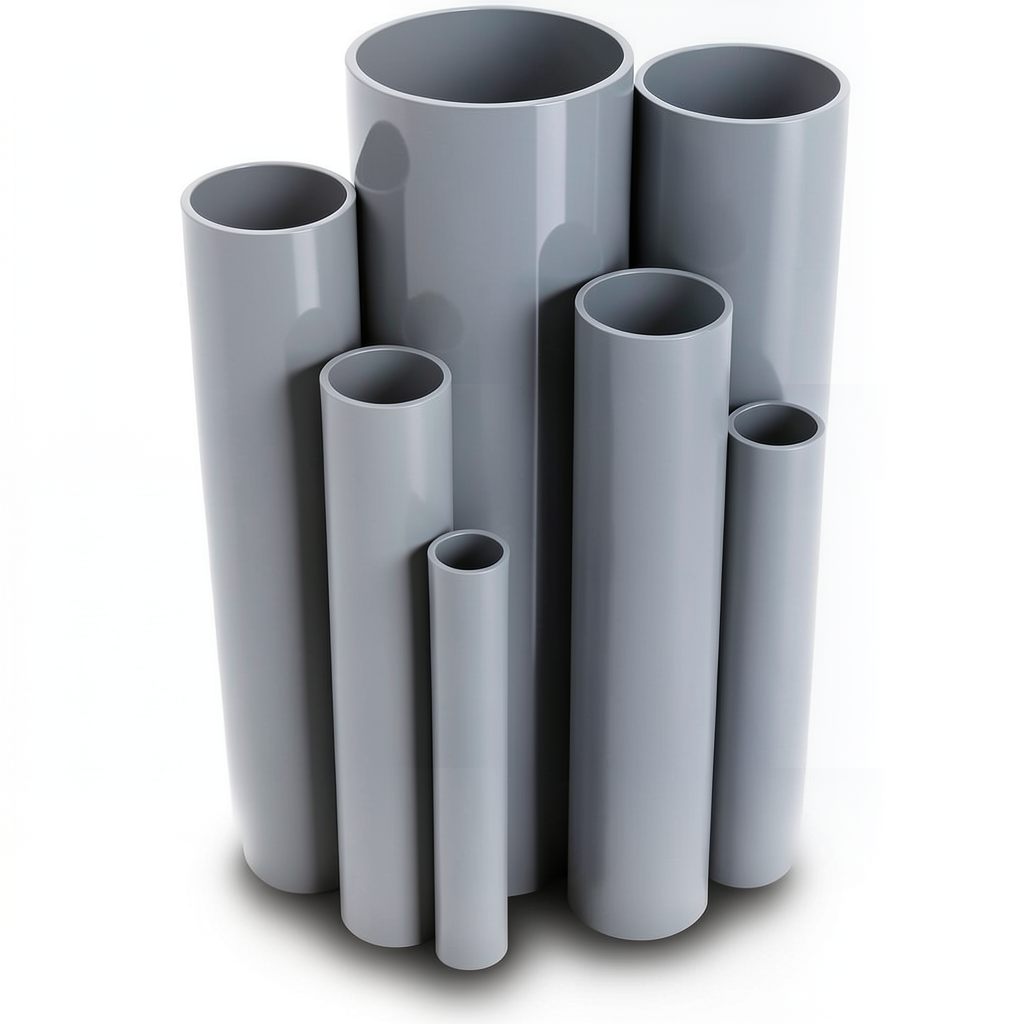 UPVC Pipes Nominal Pressure 6 Bar Outside Diameter 75 mm Thickness 2.2 mm Gray