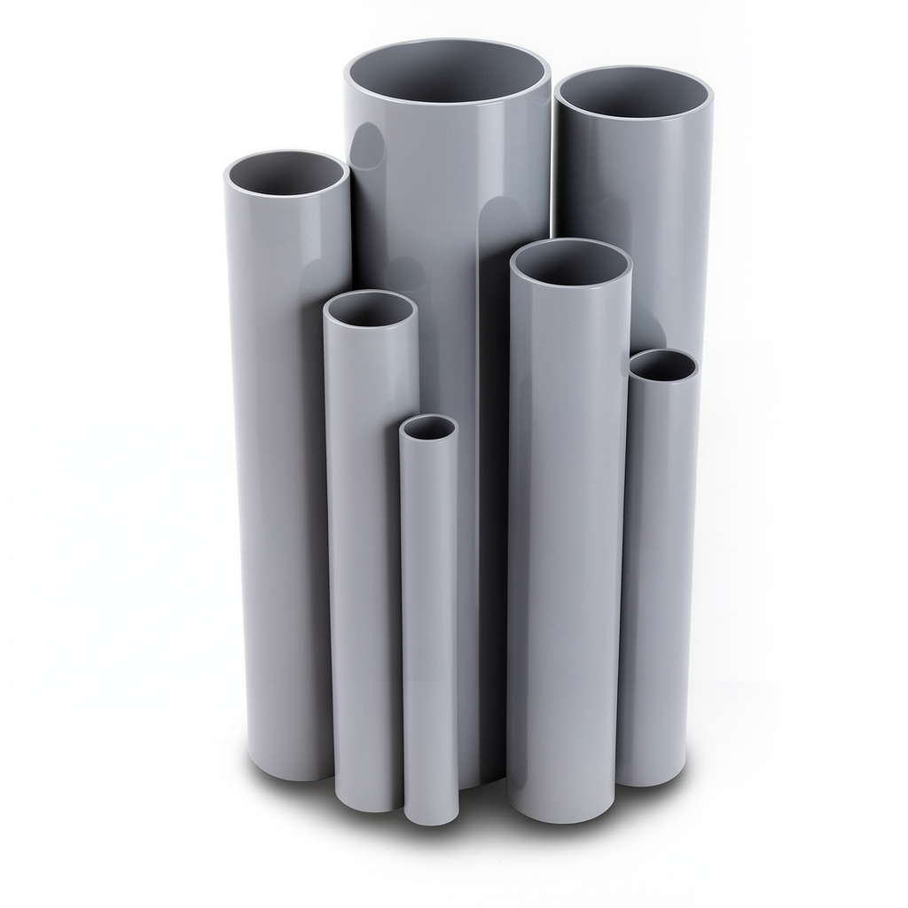 UPVC Pipes Nominal Pressure 4 Bar Outside Diameter 75 mm Thickness 1.8 mm Gray