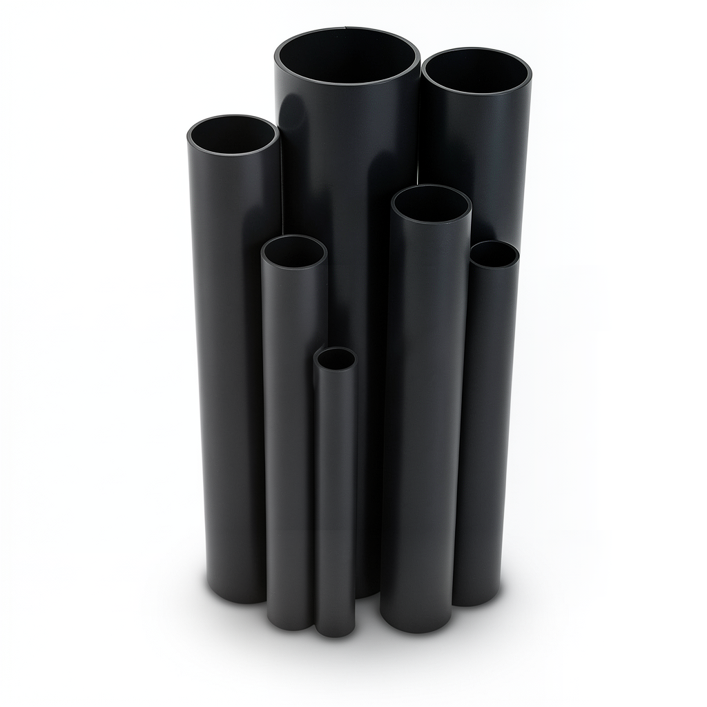 مواسير UPVC ضغط اسمي 4 بار قطر خارجي 75 مم سمك 1.8 مم لون اسود