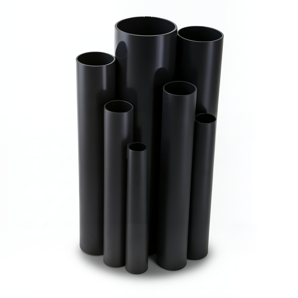 مواسير UPVC ضغط 6 بار قطر خارجي 75 مم سمك 2.2 مم لون اسود