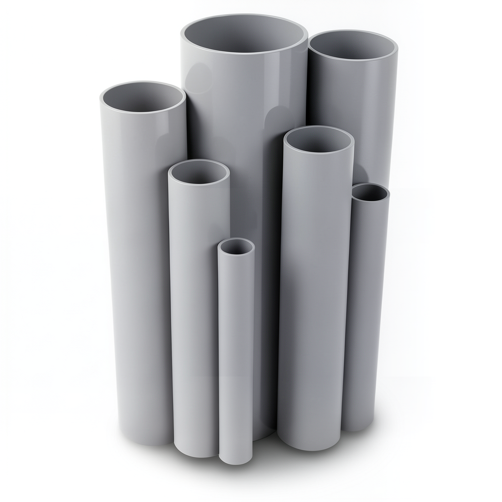 UPVC Pipes Nominal Pressure 10 Bar Outside Diameter 75 mm Thickness 3.6 mm Gray