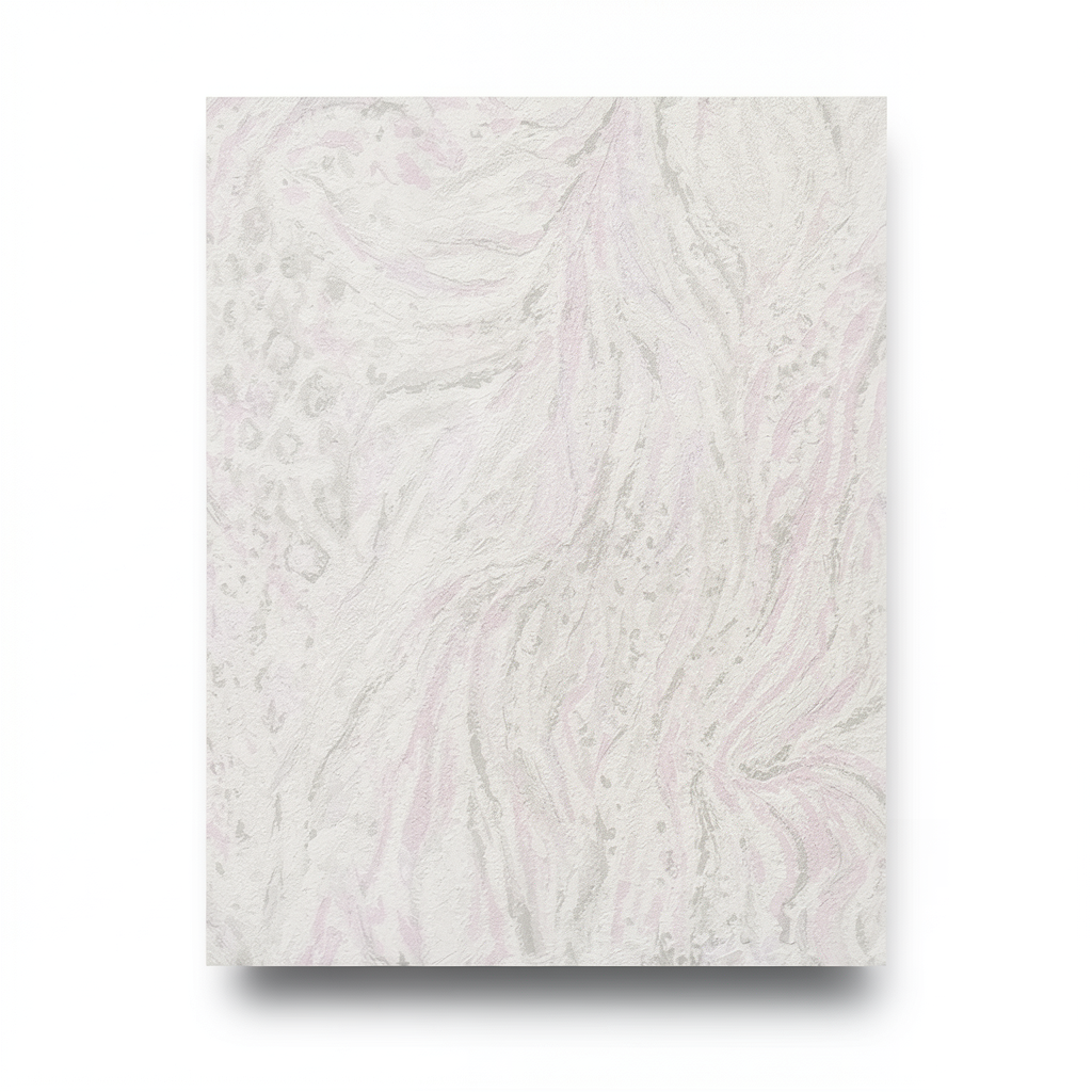Italian Wallpaper 10m x 1.06m Light Beige with Pink, Model BM29016
