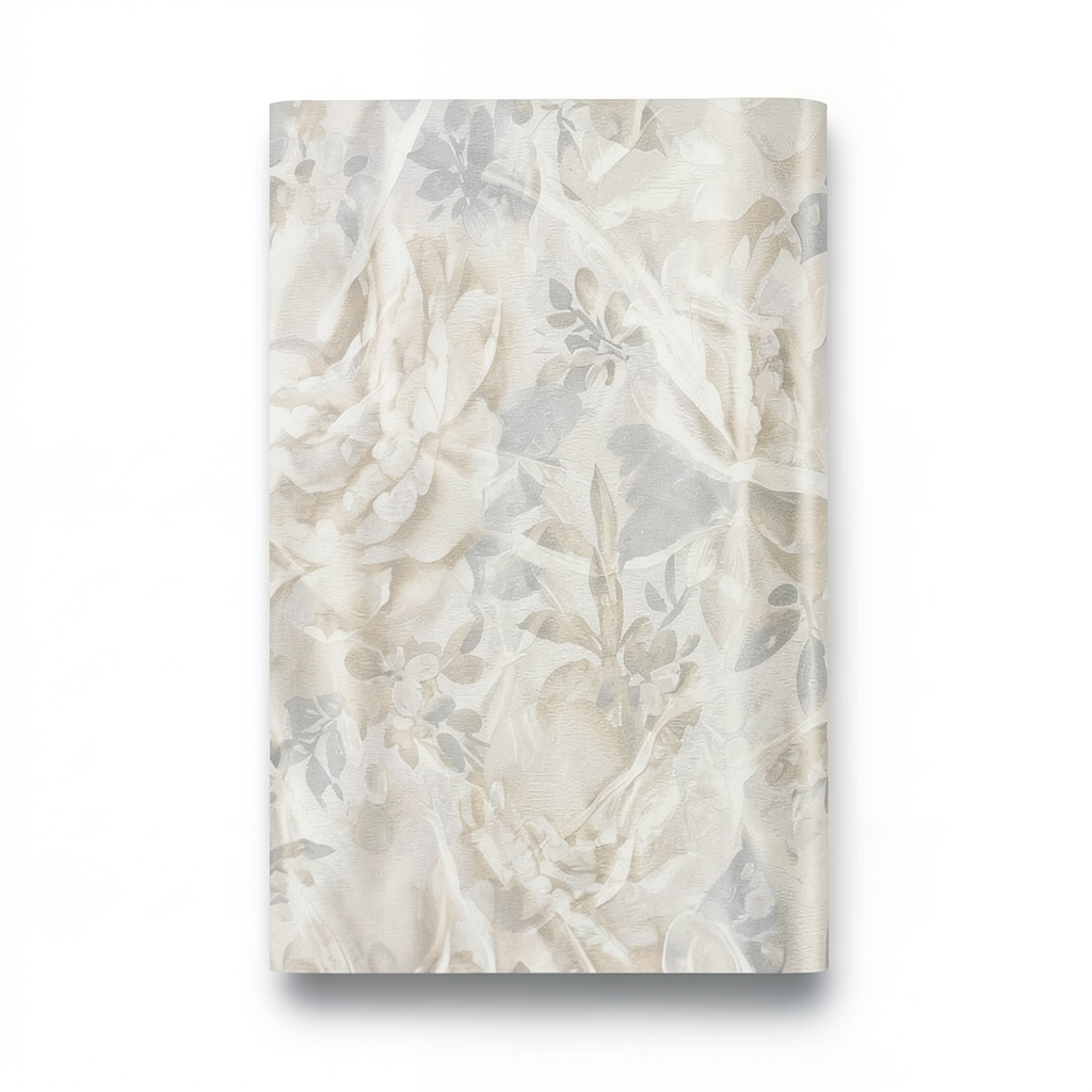 Italian Wallpaper Beige with Gray, 10 m Length, 1.06 m Width