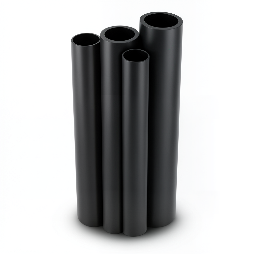 Al-Rajhi HDPE Pipe PE 80 Pressure 4 Bar 250 mm OD 7.7 mm Thickness Black