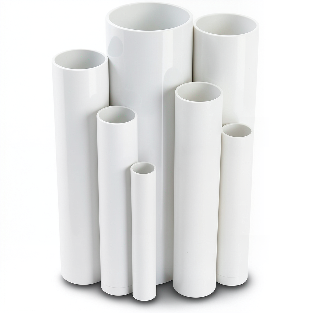 مواسير UPVC ضغط اسمي 4 بار قطر خارجي 75 مم سمك 1.8 مم لون أبيض