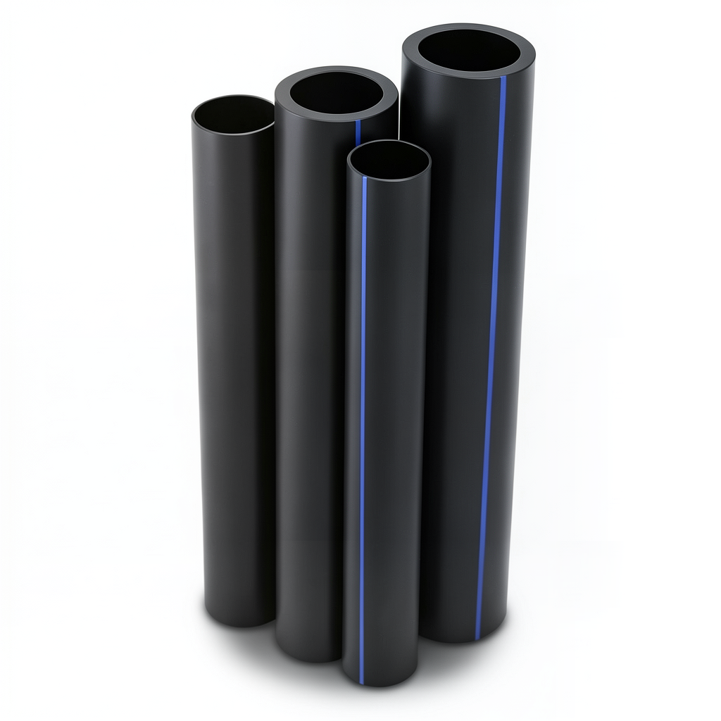 Al-Rajhi HDPE Pipes PE 80 Pressure 4 Bar Diameter 450 mm Thickness 13.8 mm Black