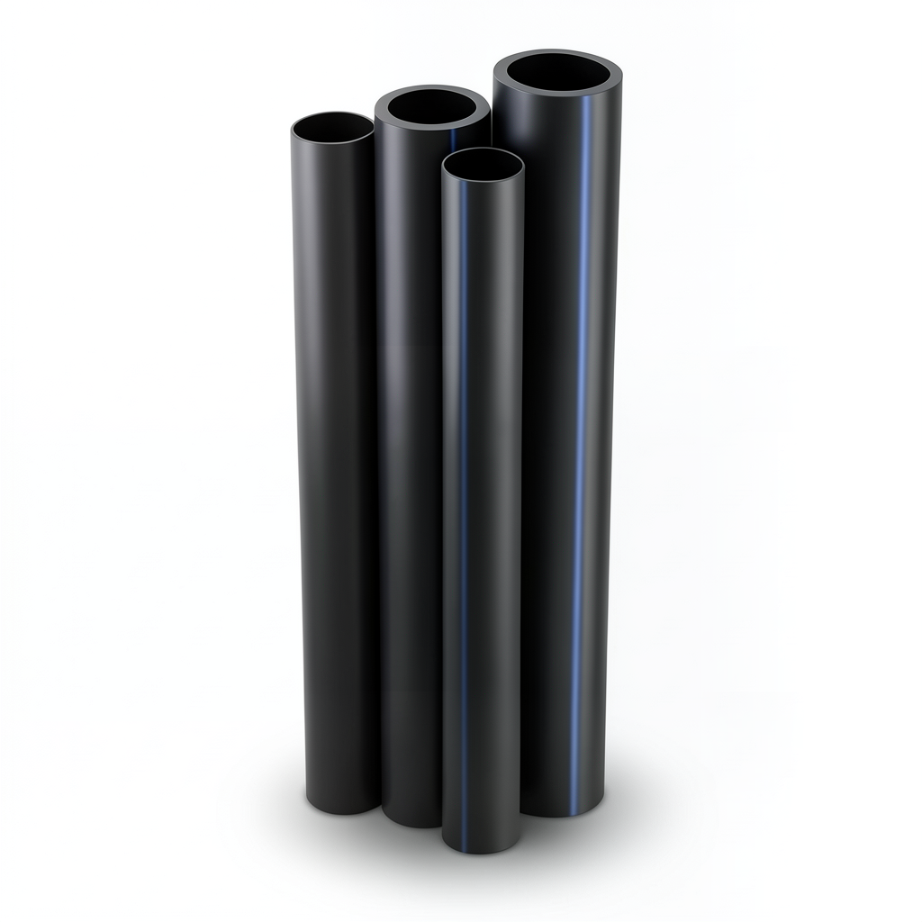 HDPE Pipes PE 80 Pressure 4 Bar 500 mm Diameter 15.3 mm Thickness Black