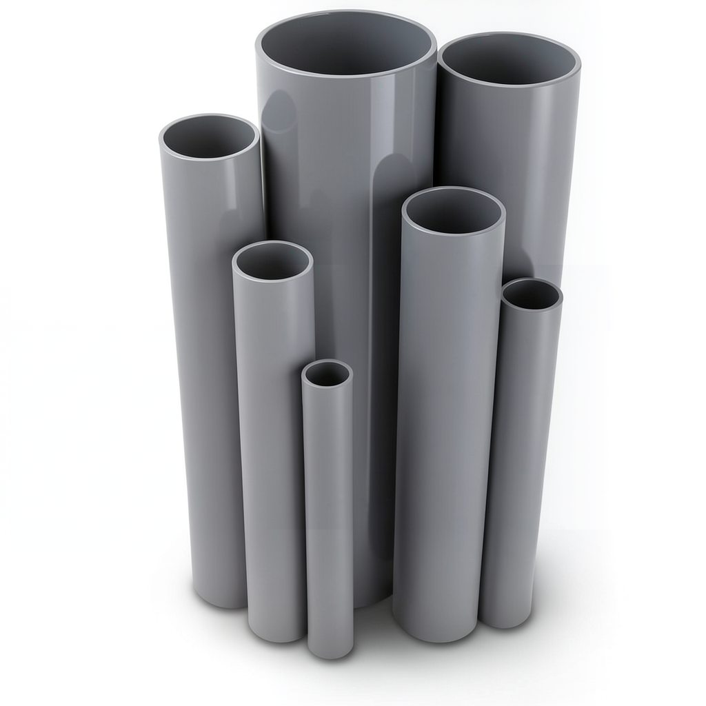 UPVC Pipes Nominal Pressure 4 Bar Outside Diameter 75 mm Thickness 1.8 mm Gray