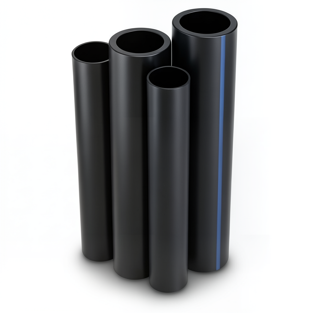مواسير HDPE PE 80 ضغط 4 بار قطر 710 مم سمك 21.8 مم لون أسود