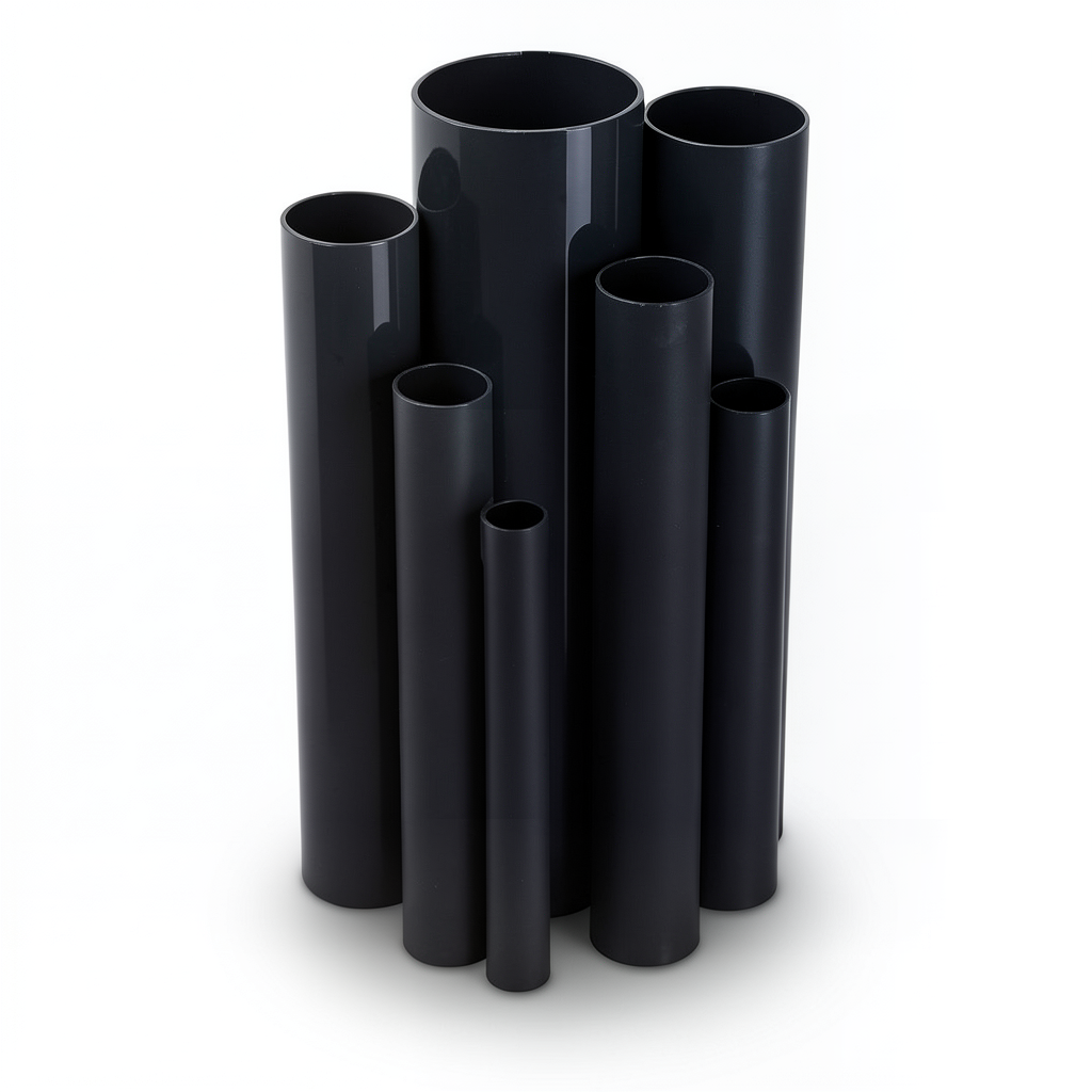 مواسير UPVC ضغط 6 بار قطر خارجي 75 مم سمك 2.2 مم لون اسود