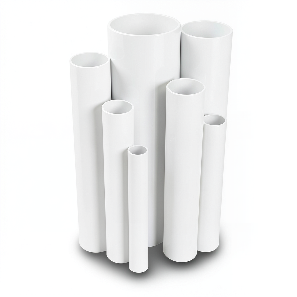 مواسير UPVC ضغط اسمي 4 بار قطر خارجي 75 مم سمك 1.8 مم لون أبيض