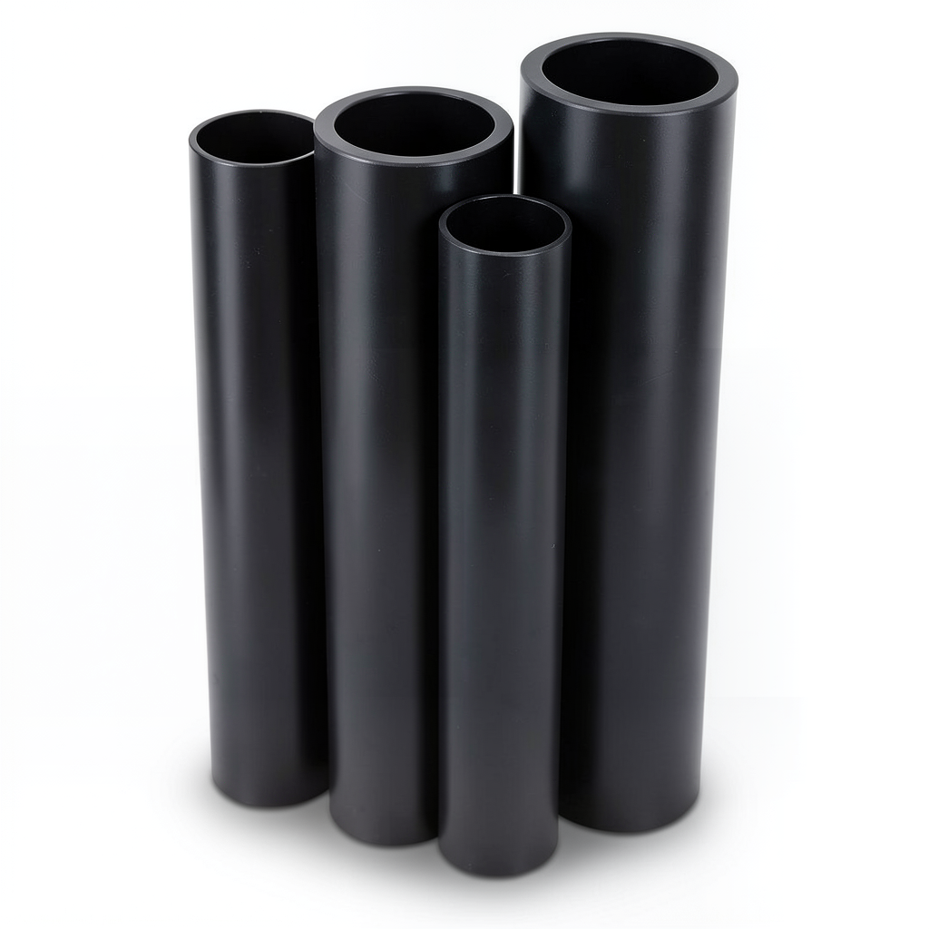 Al-Rajhi HDPE Pipes PE 80 Pressure 4 Bar 900 mm Diameter 27.6 mm Thickness Black