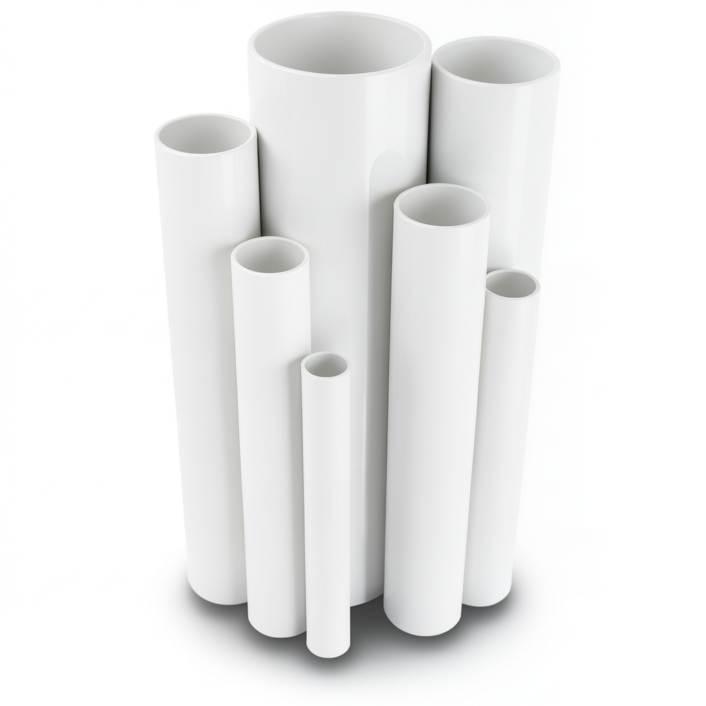 مواسير UPVC ضغط 4 بار قطر خارجي 90 مم سمك 1.8 مم لون أبيض