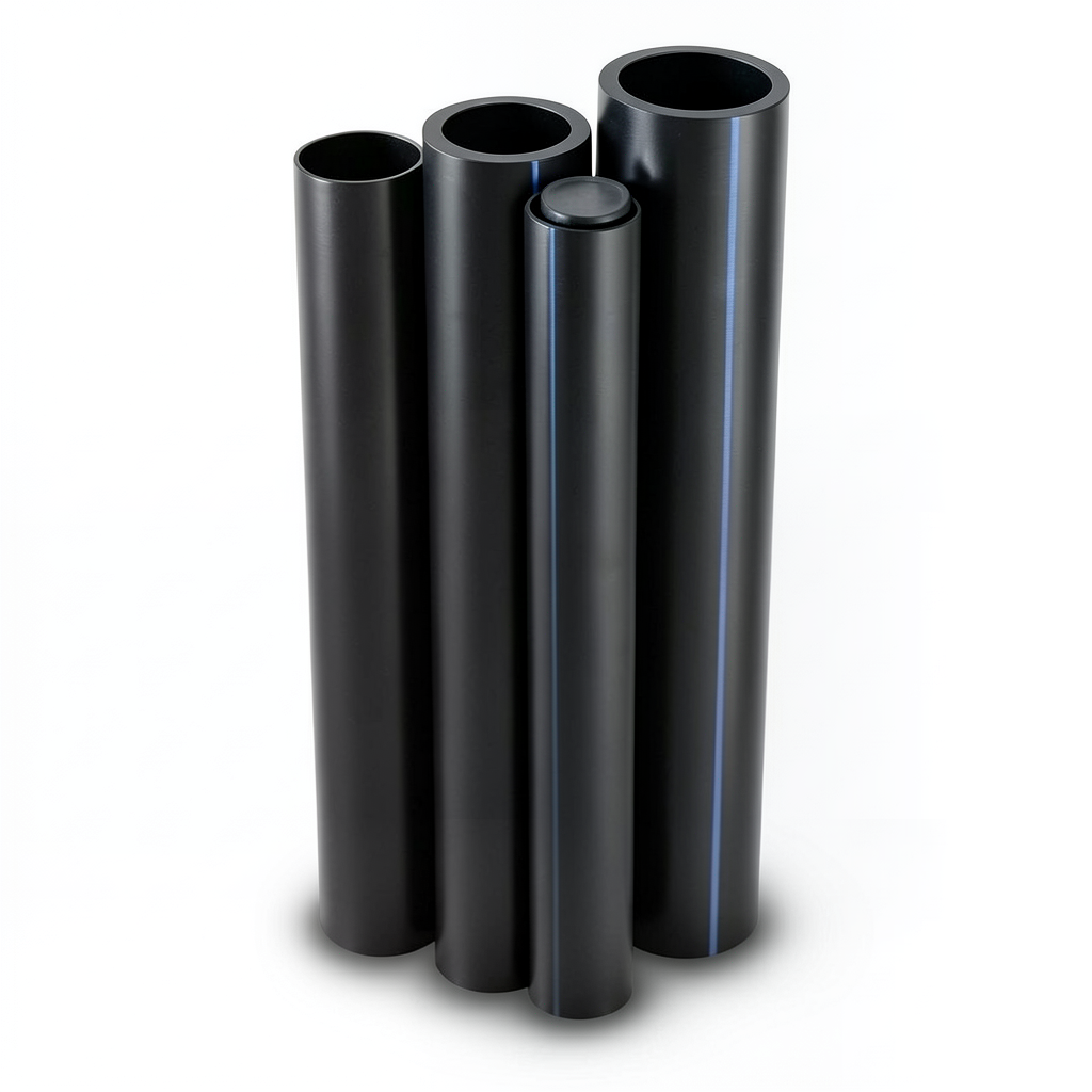 Al-Rajhi HDPE Pipes PE 80 Pressure 4 Bar Diameter 160 mm Thickness 4.9 mm Black