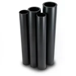 مواسير HDPE PE 80 ضغط 4 بار قطر 1600 مم سمك 49 مم لون أسود