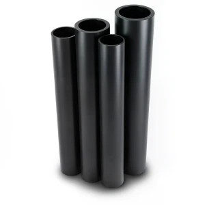 HDPE Pipes PE 80 Pressure 4 Bar 1600 mm Diameter 49 mm Thickness Black