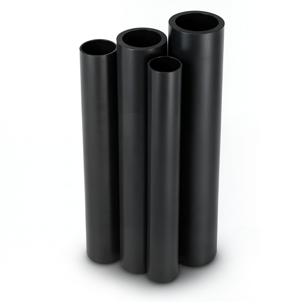 مواسير HDPE البولي ايثيلين من الراجحي PE 80 ضغط 4 بار قطر خارجي 200 مم سمك 6.2 مم لون اسود