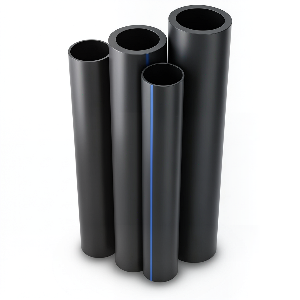 أنابيب HDPE الراجحي PE 80 ضغط 4 بار قطر خارجي 225 مم سمك 6.9 مم أسود
