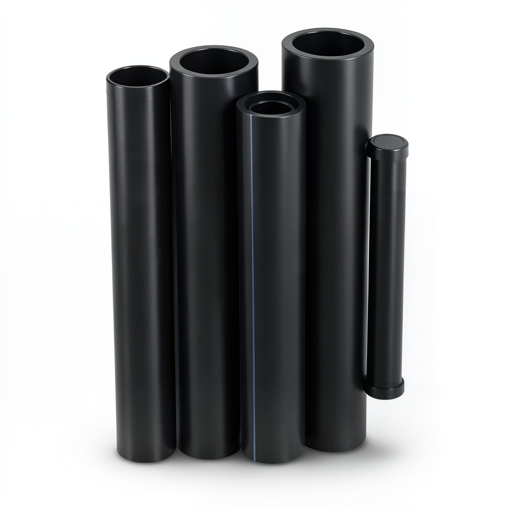 Al-Rajhi HDPE Pipe PE 80 Pressure 4 Bar 250 mm OD 7.7 mm Thickness Black
