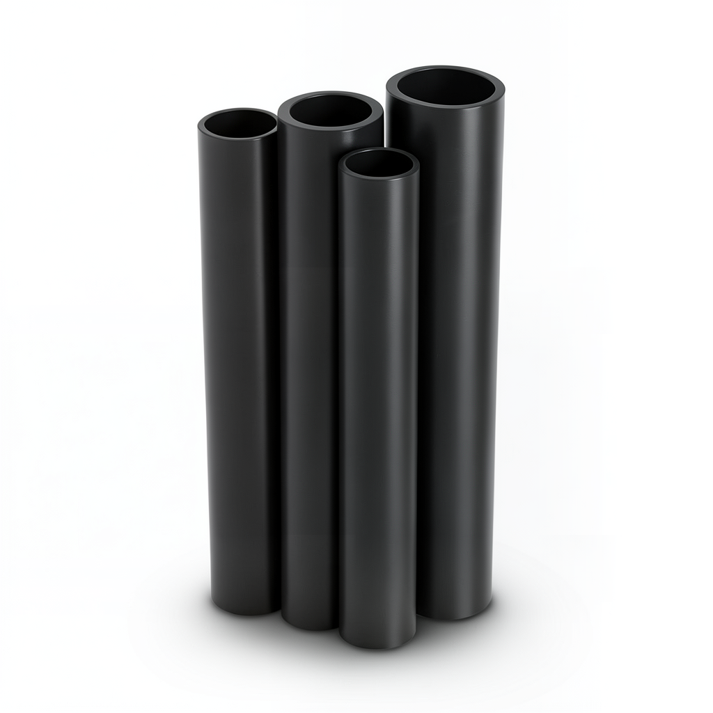 مواسير HDPE البولي ايثيلين من الراجحي PE 80 ضغط 4 بار قطر خارجي 200 مم سمك 6.2 مم لون اسود