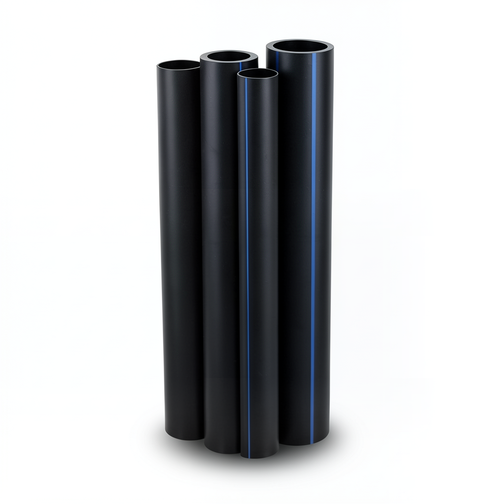 Al-Rajhi HDPE Pipes PE 80 Pressure 4 Bar OD 225 mm Thickness 6.9 mm Black